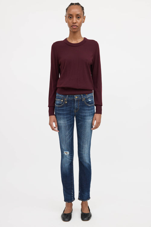 R13 Skinny Distressed Jean