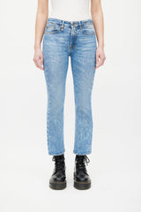 R13 Light Wash Jasper Stretch Kick Fit Jeans