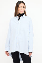 R13 White & Blue Striped Shirt
