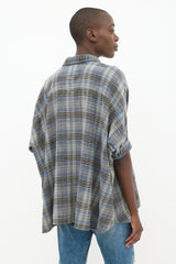 R13 Blue & Multicolour Plaid Shirt
