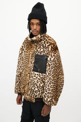 R13 Brown & Black Oversized Reversible Jacket