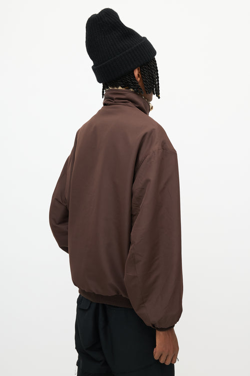 R13 Brown & Black Oversized Reversible Jacket