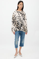 R13 Brown & Black Patterned Distressed Knit Sweater