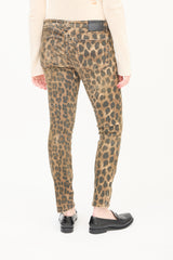 R13 Brown & Black Printed Kate Skinny Jeans