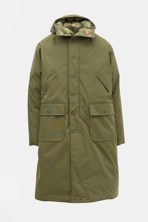 R13 Camo Reversible Puffer Coat