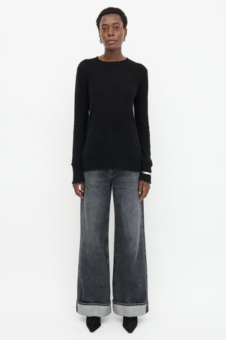 R13 Cashmere Distressed Sweater