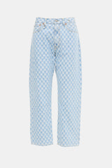 R13 Checkered Boyfriend Jeans