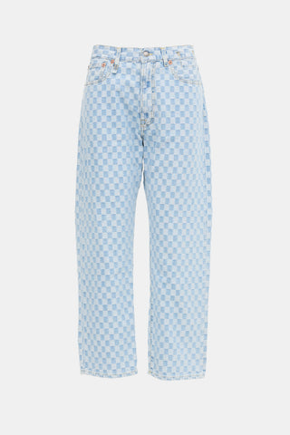 R13 Checkered Boyfriend Jeans