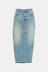 R13 Denim Clinton Side Slit Skirt