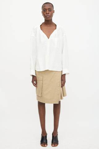 R13 Collarless Shirt