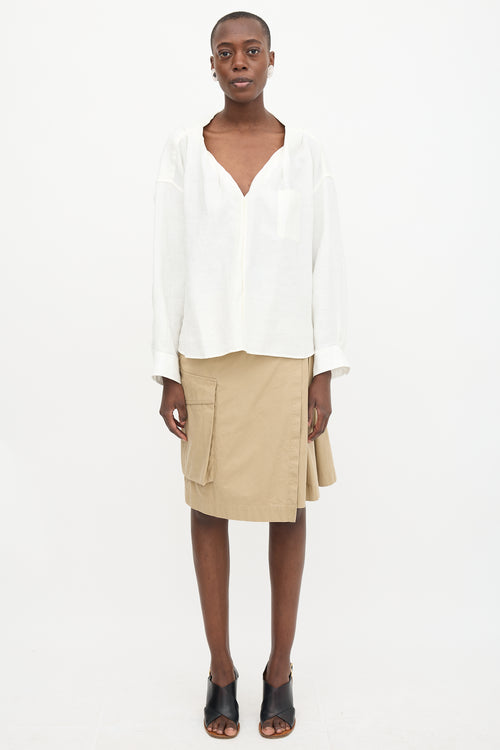 R13 Collarless Shirt