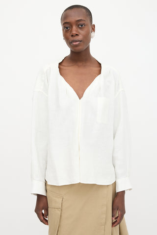 R13 Collarless Shirt