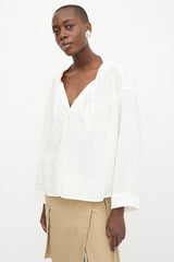 R13 Collarless Shirt