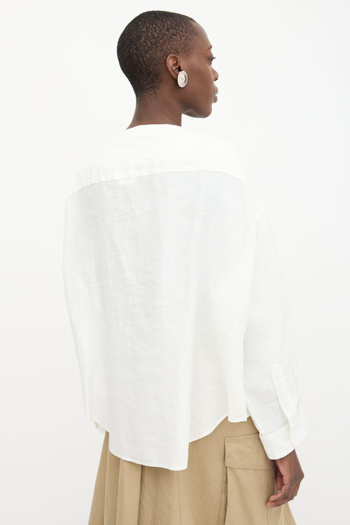 R13 Collarless Shirt