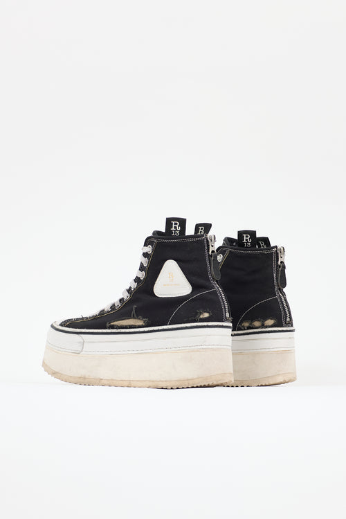R13 Courtney Platform High Top  Sneaker