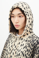 R13 Cream & Black Oversized Knit Hoodie