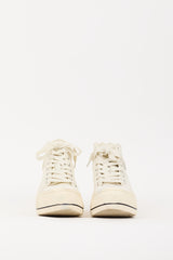 R13 Cream Canvas & Rubber Kurt Platform Sneaker