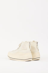 R13 Cream Canvas & Rubber Kurt Platform Sneaker