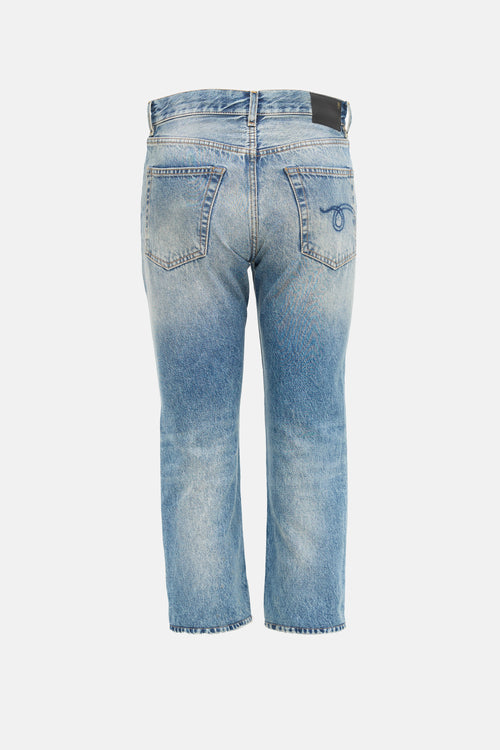 R13 Cropped Boyfriend Jeans