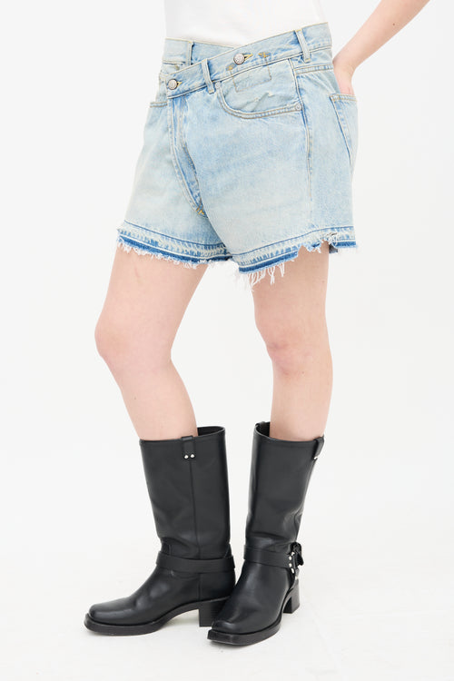 R13 Denim Crossover Shorts
