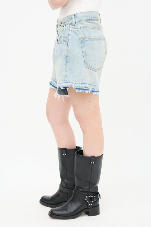 R13 Denim Crossover Shorts