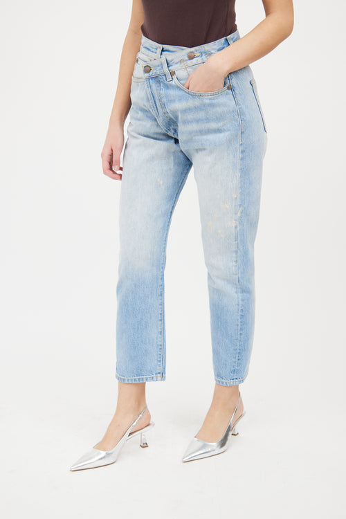 R23 Light Wash Cross Over Jeans