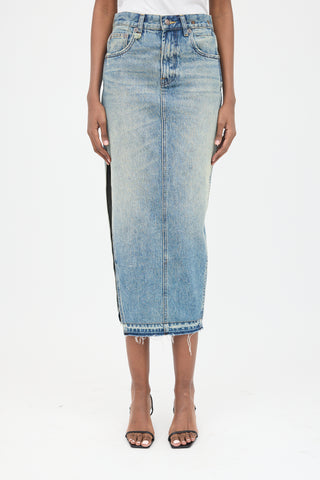 R13 Denim Midi Skirt