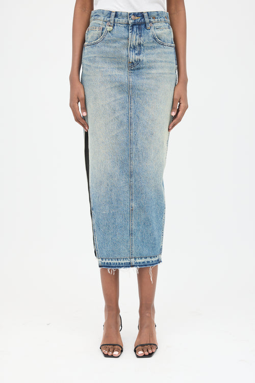 R13 Denim Midi Skirt