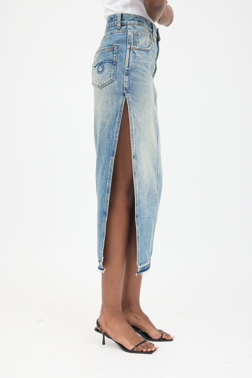 R13 Denim Midi Skirt
