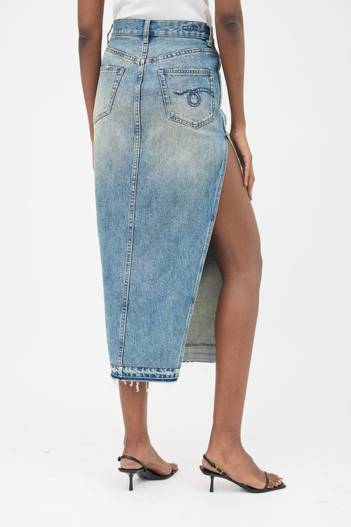 R13 Denim Midi Skirt