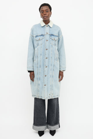 R13 Denim Lyle Trucker Coat