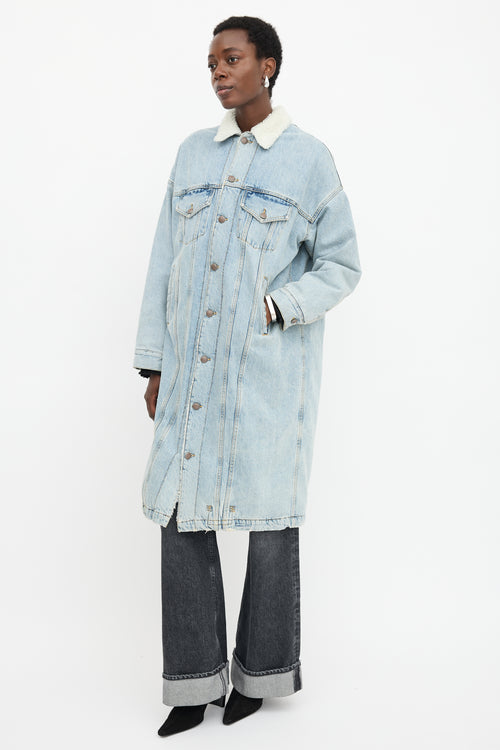 R13 Denim Lyle Trucker Coat