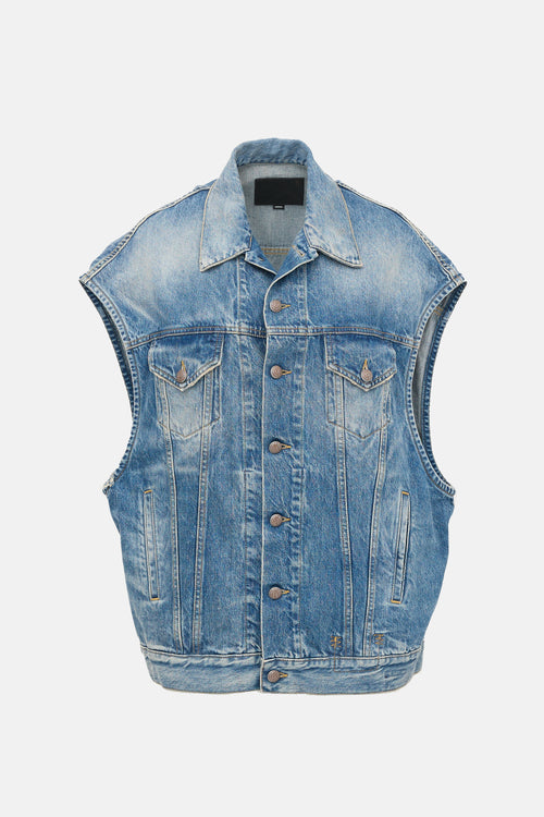 R13 Denim Trucker Vest