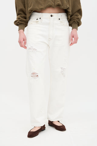 R13 Boyfriend Distressed Jeans