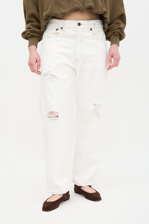 R13 Boyfriend Distressed Jeans