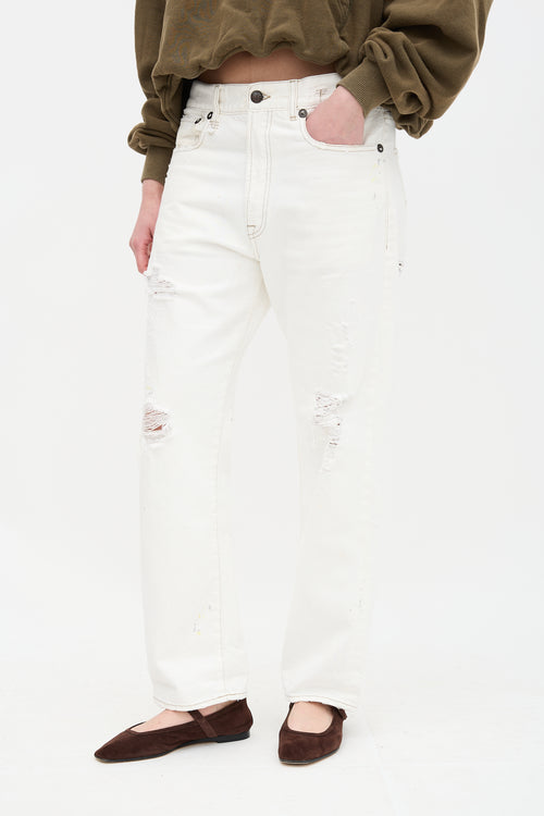 R13 Boyfriend Distressed Jeans