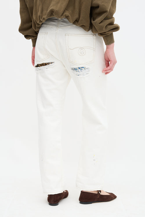 R13 Boyfriend Distressed Jeans