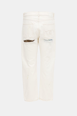 R13 Distressed Boyfriend Jeans