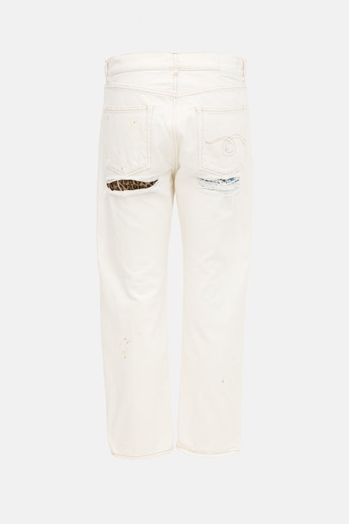 R13 Distressed Boyfriend Jeans