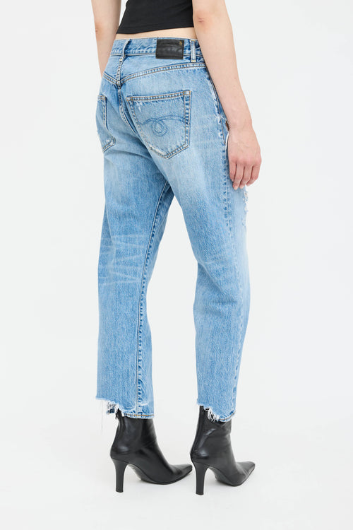 R13 Distressed Boyfriend Jeans