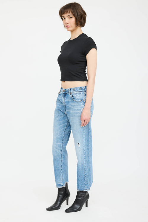 R13 Distressed Boyfriend Jeans