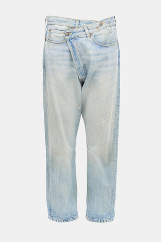 R13 Distressed Cross Over Jeans