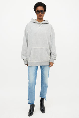 R13 Distressed Pullover Hoodie