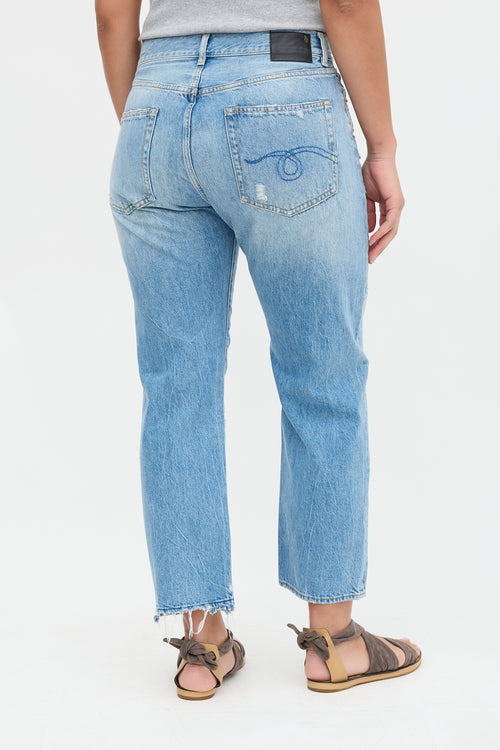 R13 Distressed Boyfriend Jeans