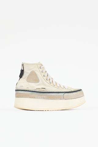 R13 Distressed Courtney Platform Sneaker
