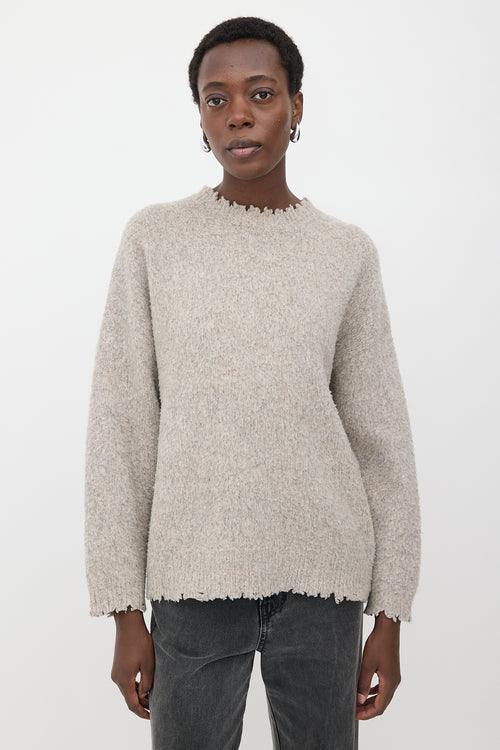 R13 Distressed Merino Wool Sweater