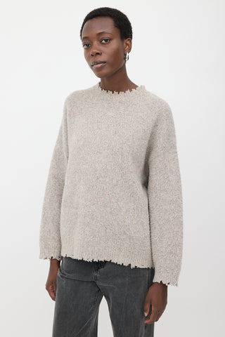 R13 Distressed Merino Wool Sweater
