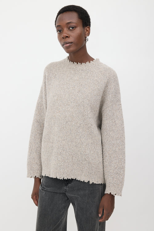 R13 Distressed Merino Wool Sweater