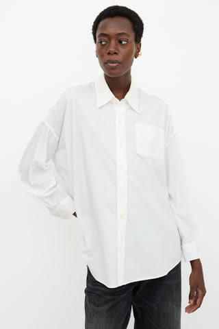 R13 Drop Neck Oxford Shirt