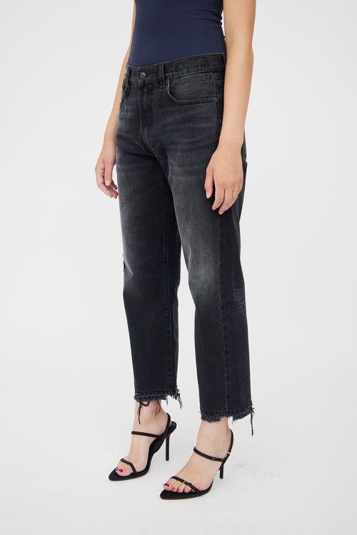 R13 Black Jake Loose Fit Boyfriend Jean